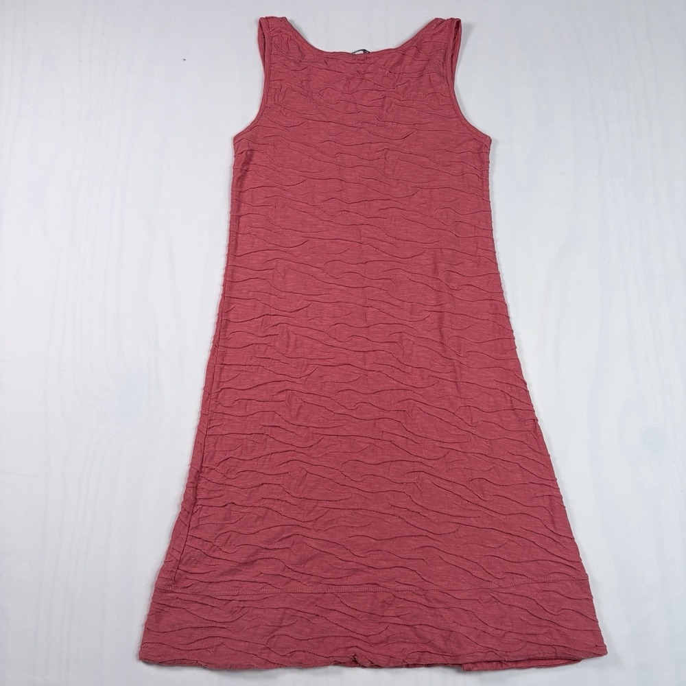 Toad and Co Tank Dress Samba Wave Sz S Clay Red Organic Cotton Stretch Comfy - Picture 3 of 9